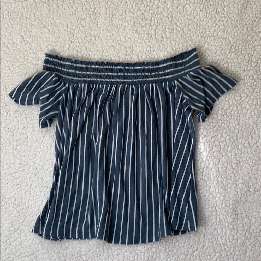 Off the shoulder striped top